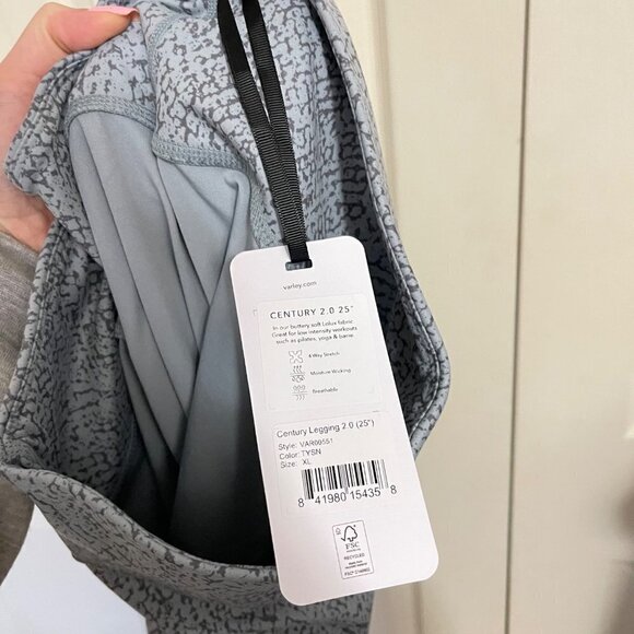 Varley Women's NWT Gray Snake Print Century Snake-Print High-Rise Leggings XL - Picture 5 of 9